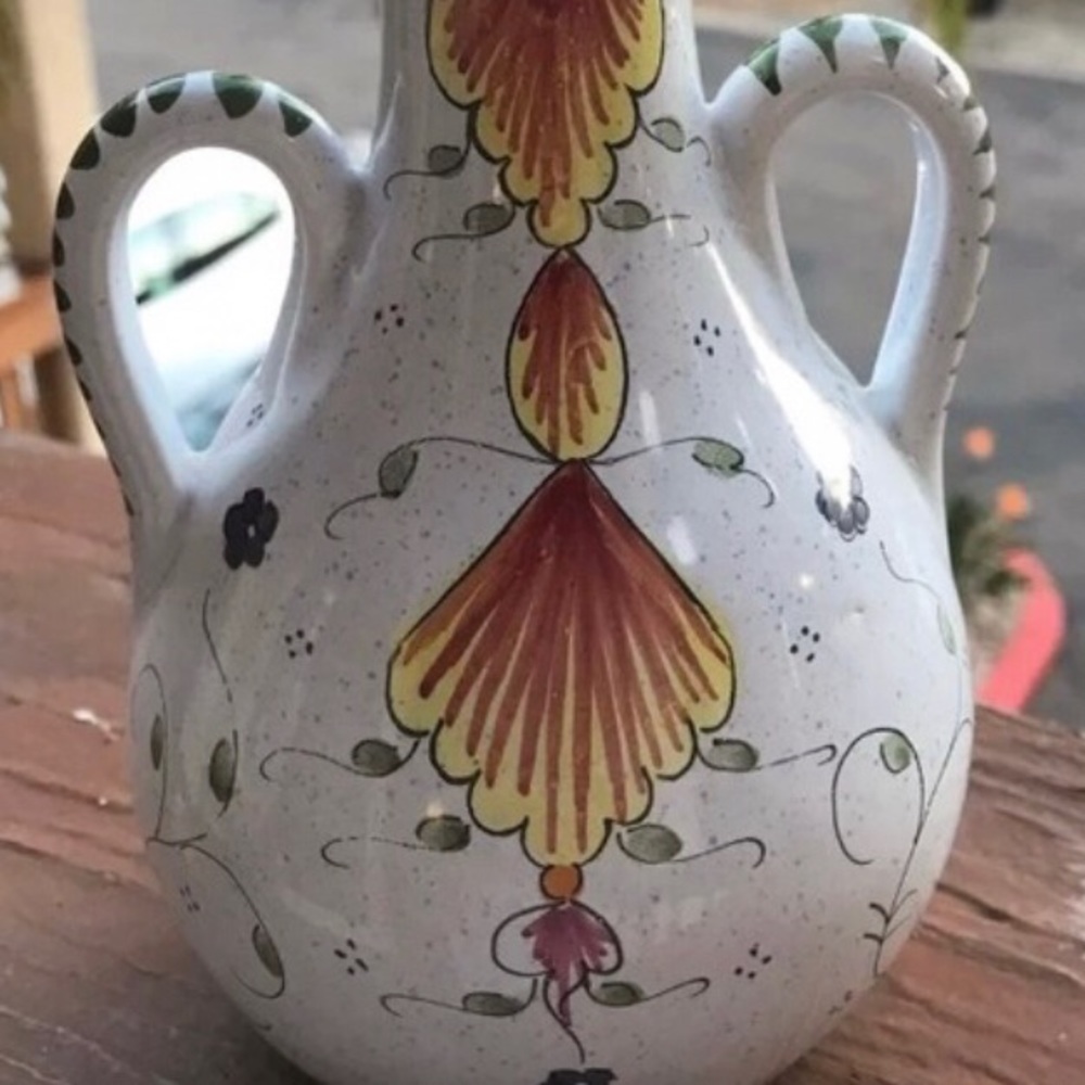 R. TION French Vase Ceramic Spring Multicolor NEW home art Summer/Fall GIFT! - Picture 9 of 9